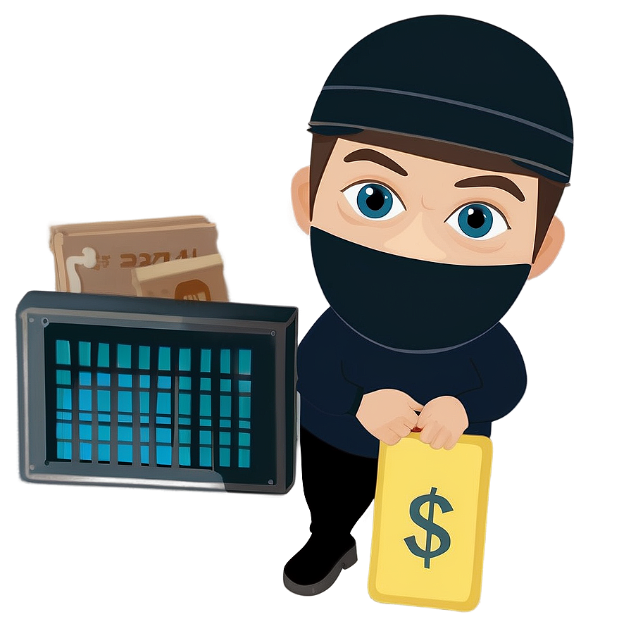 Sneaky Robber Graphic Png Rpg PNG Image