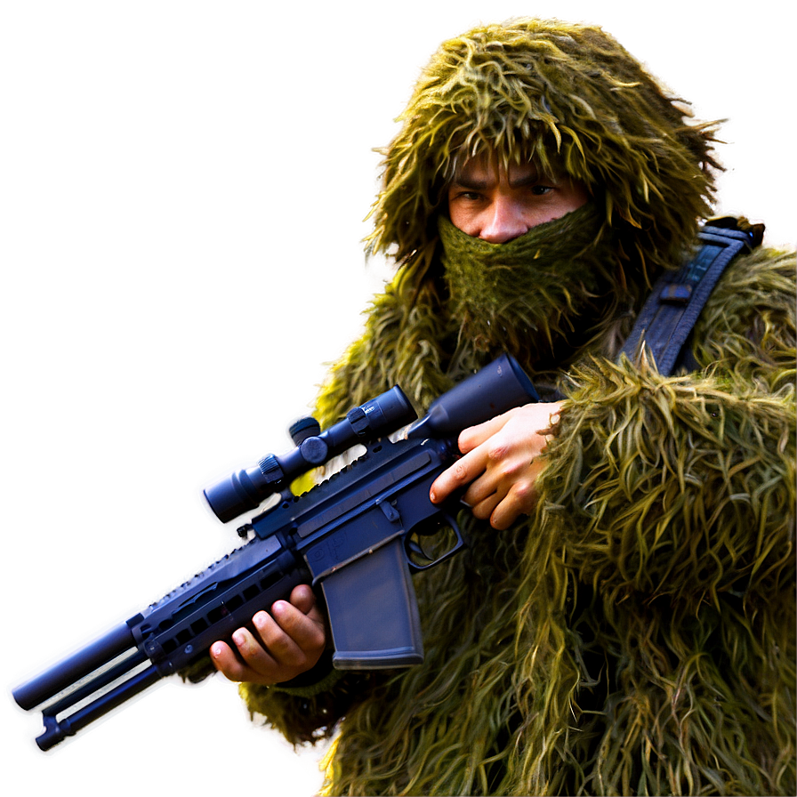 Sniper In Ghillie Suit Png 39 PNG Image