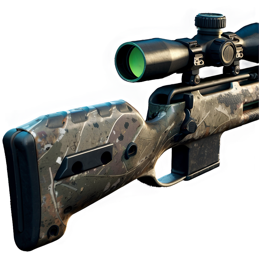 Sniper Rifle In Urban Camo Png Bjw82 PNG Image