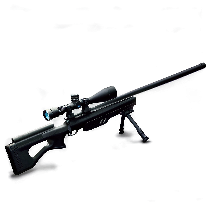 Sniper Rifle With Monopod Png Osb46 PNG Image