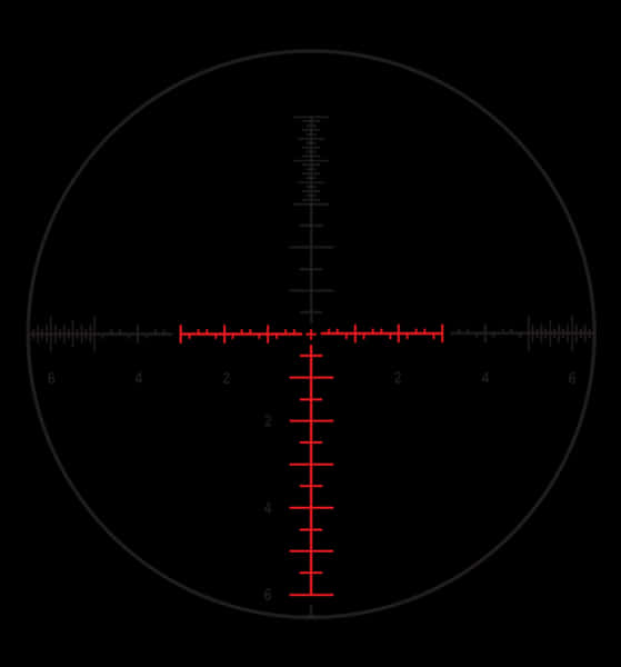 Sniper Scope Crosshair Red Reticle PNG Image