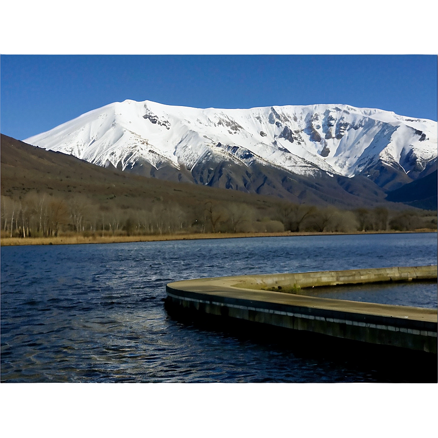 Snow-capped Mountains Behind Dam Png 56 PNG Image