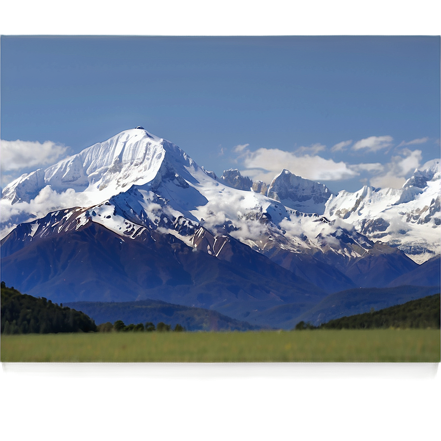 Snow-capped Peaks Panorama Png Lph PNG Image