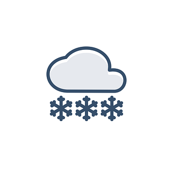 Snow Cloud Icon PNG Image