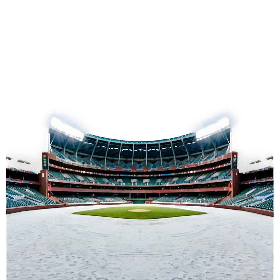 Snow Covered Baseball Stadium Winter Png Gof PNG Image