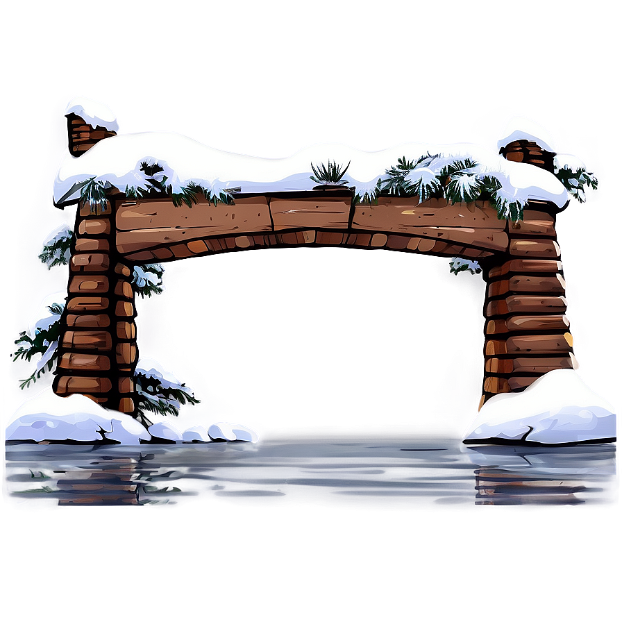 Snow Covered Bridge Scene Png 29 PNG Image