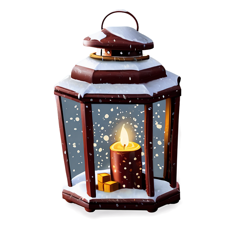 Snow Covered Christmas Lantern Png 18 PNG Image