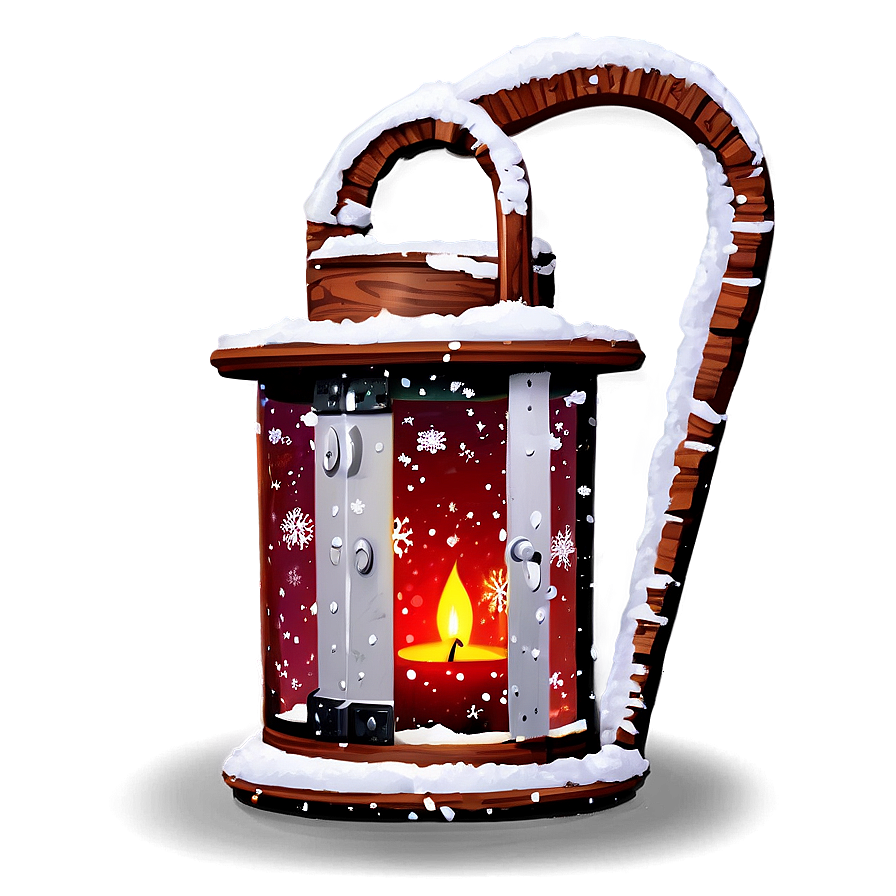 Snow Covered Christmas Lantern Png 6 PNG Image