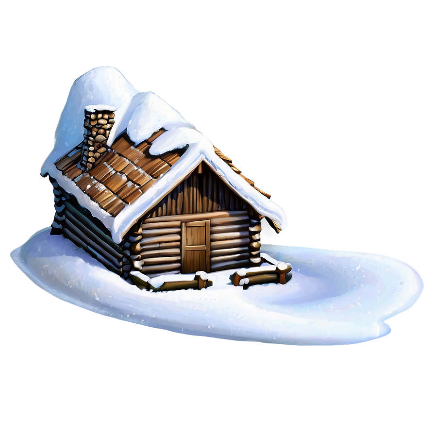 Snow-covered Log Cabin Png 6 PNG Image