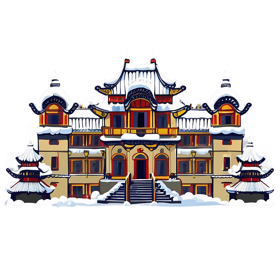 Snow-covered Palace Png Ewv30 PNG Image