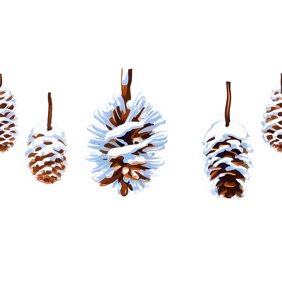 Snow Covered Pine Cones Png Ert71 PNG Image