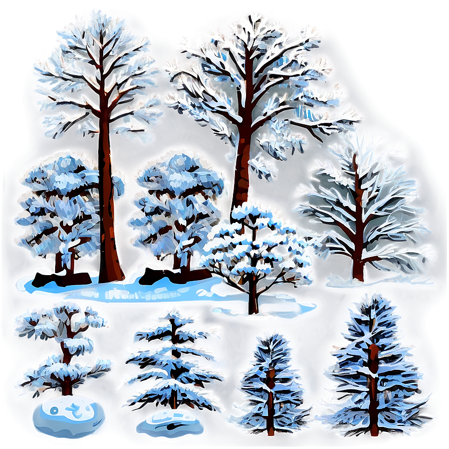 Snow-covered Pine Trees Png Dpm40 PNG Image