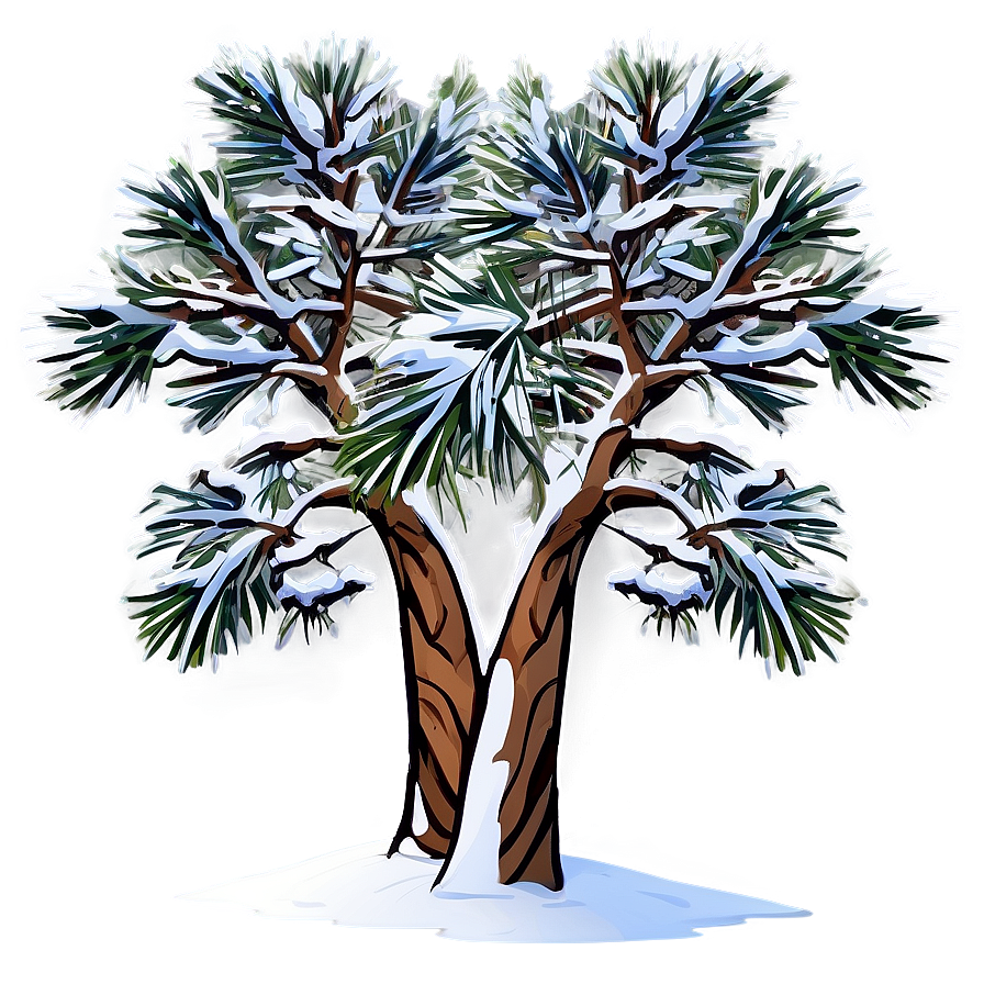 Snow-covered Pine Trees Png Lit89 PNG Image