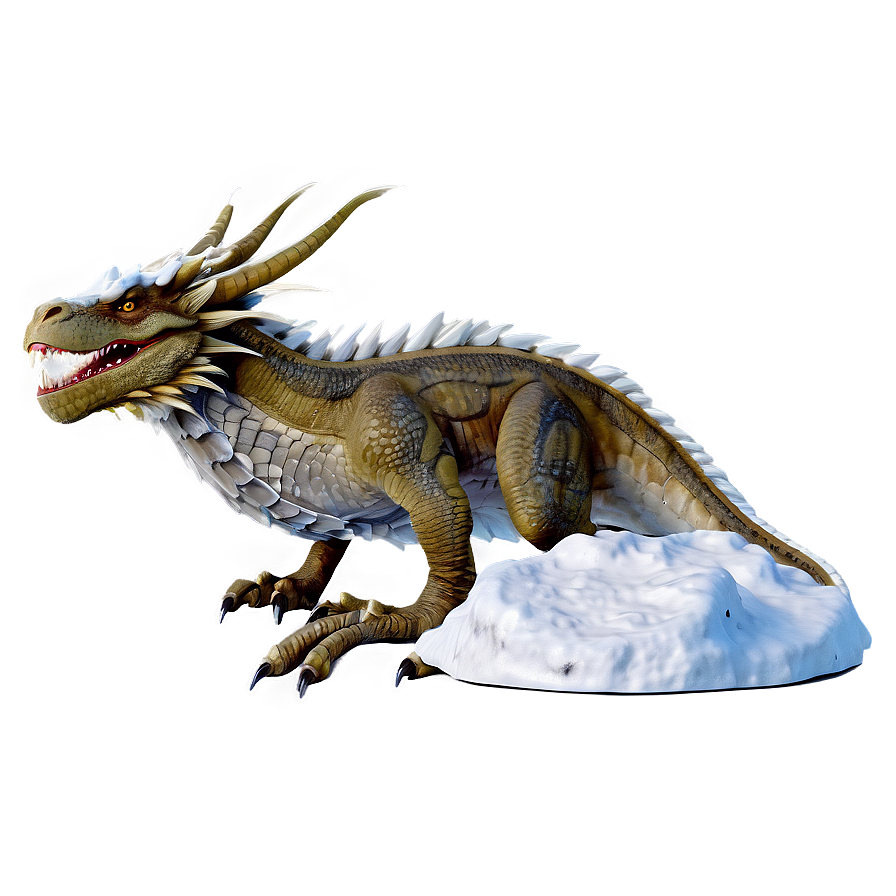 Snow Dragon In Winter Png 05032024 PNG Image