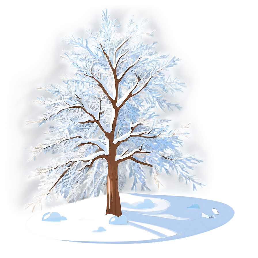 Snow Dusted Tree Png 06272024 PNG Image