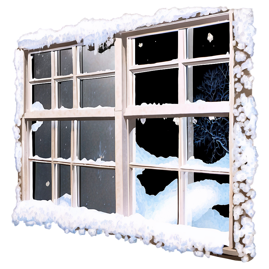 Snow Encrusted Window Png 13 PNG Image