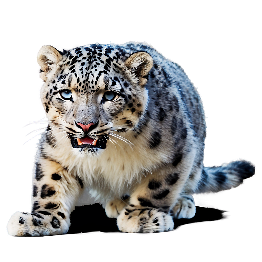 Snow Leopard In Action Sequence Png 06122024 PNG Image