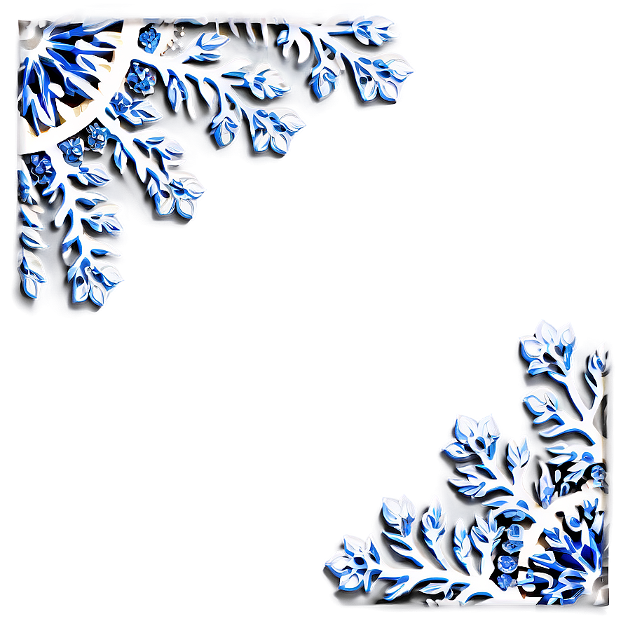 Snow Pattern Border Png Rxn PNG Image