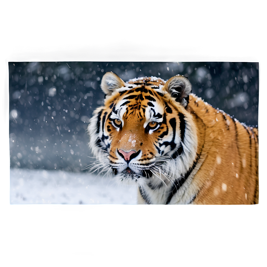 Snow Tiger Stern Look Png Pwc38 PNG Image