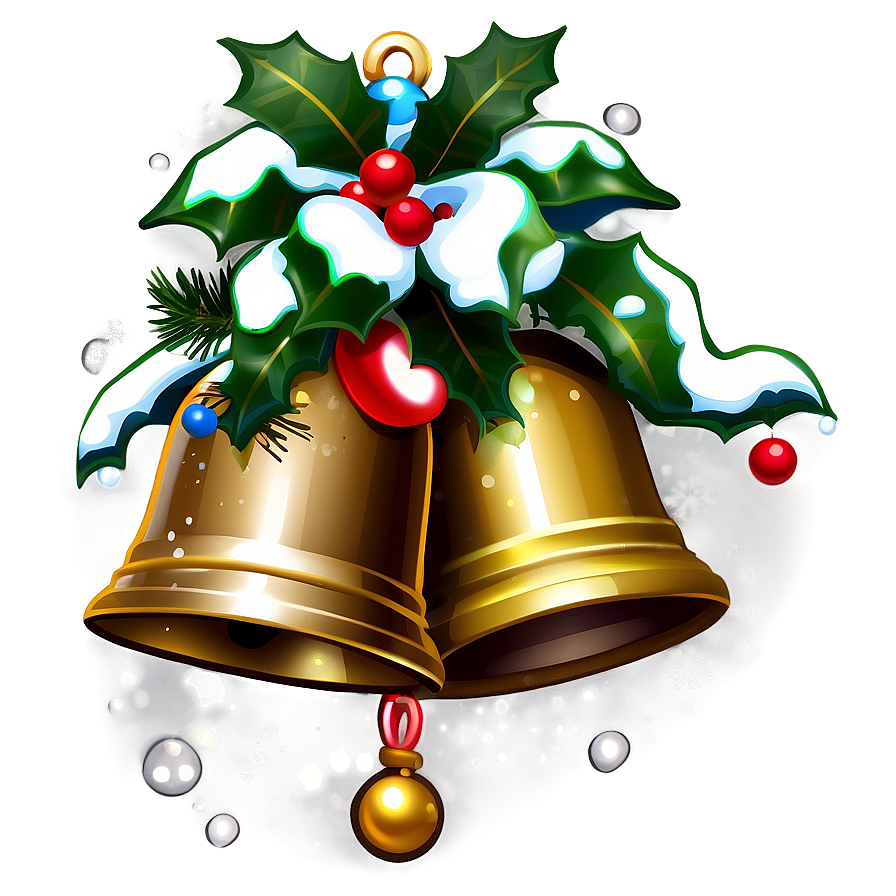 Snow Topped Christmas Bell Png 58 PNG Image