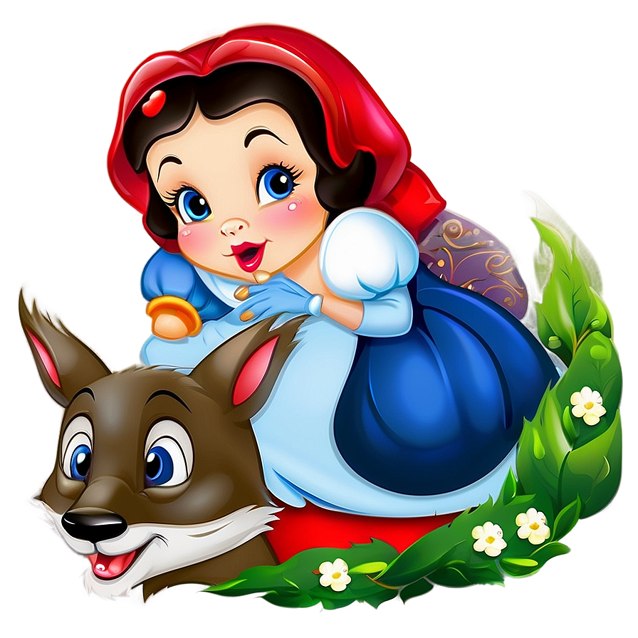 Snow White And Forest Animals Png Psf PNG Image