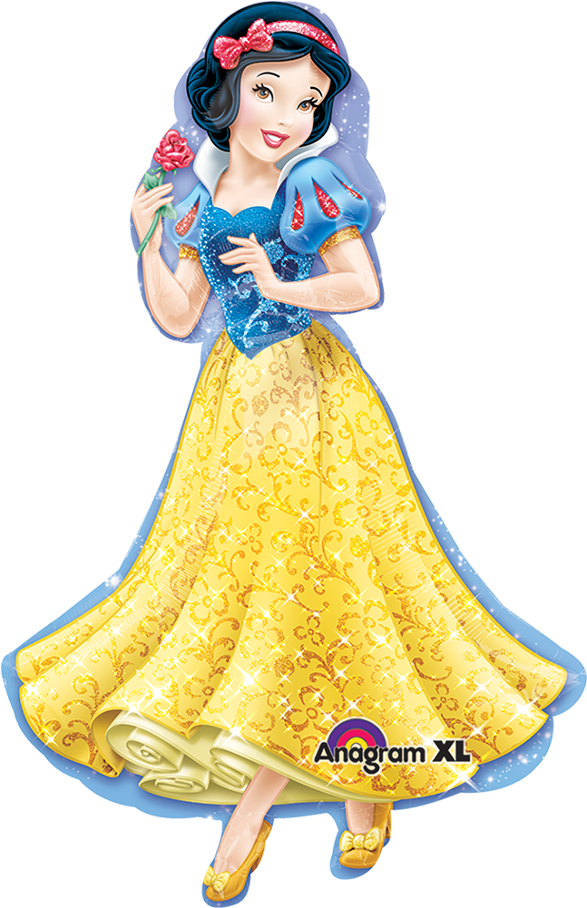 Snow White Animated Character Holding Rose PNG Image