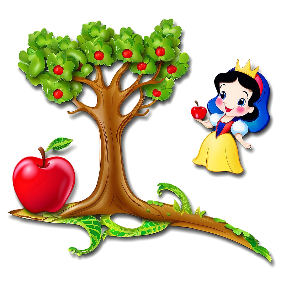 Snow White Bewitched Apple Scene Png 05062024 PNG Image