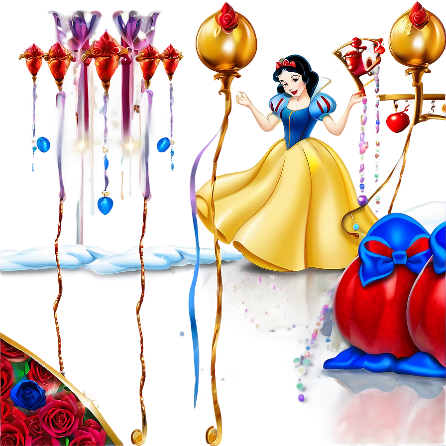 Snow White Royal Ball Scene Png 05062024 PNG Image