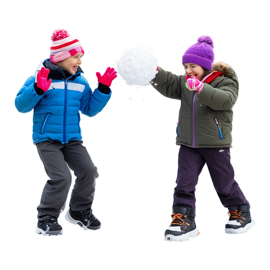 Snowball Fight Fun Png Gef48 PNG Image