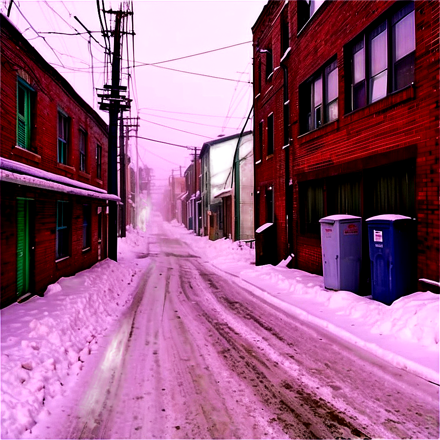 Snowfall In Alleyway Png Yrk PNG Image