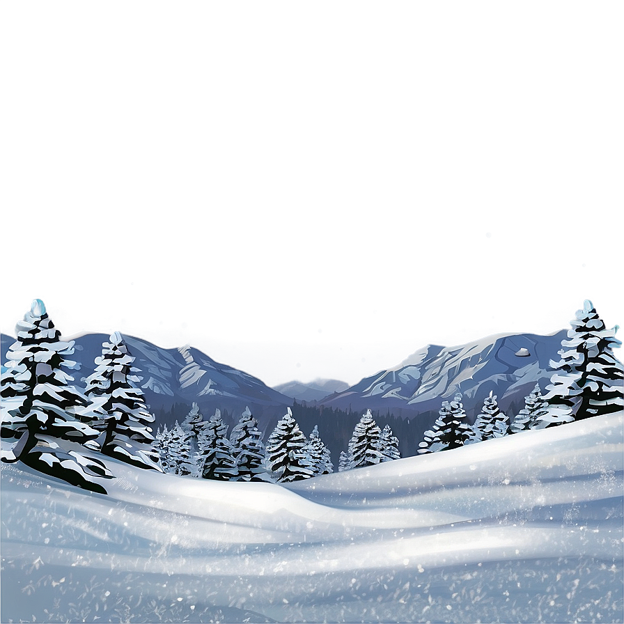 Snowfall Mountain Landscape Png 68 PNG Image