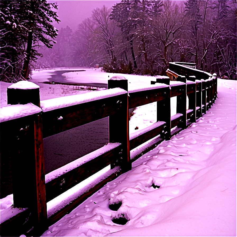 Snowfall On Historic Bridge Png 06122024 PNG Image