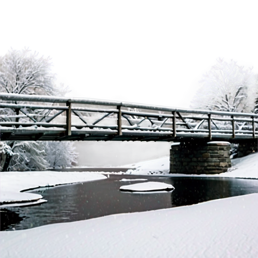 Snowfall Over Bridge Png Glx PNG Image