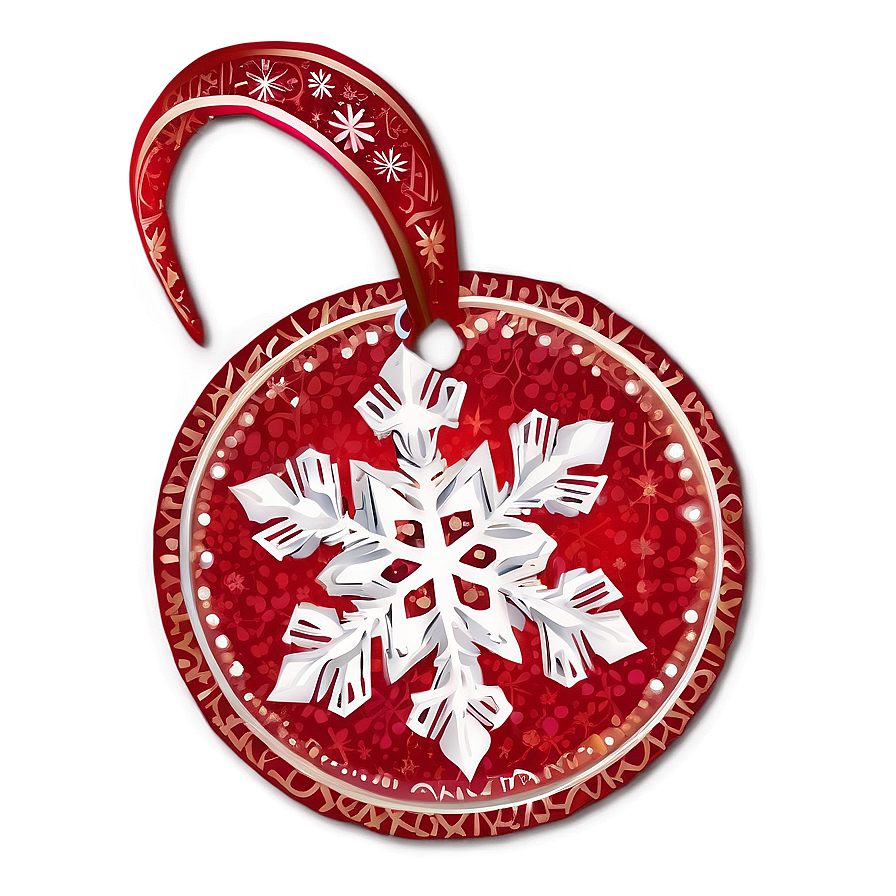 Snowflake Holiday Tag Png 06282024 PNG Image