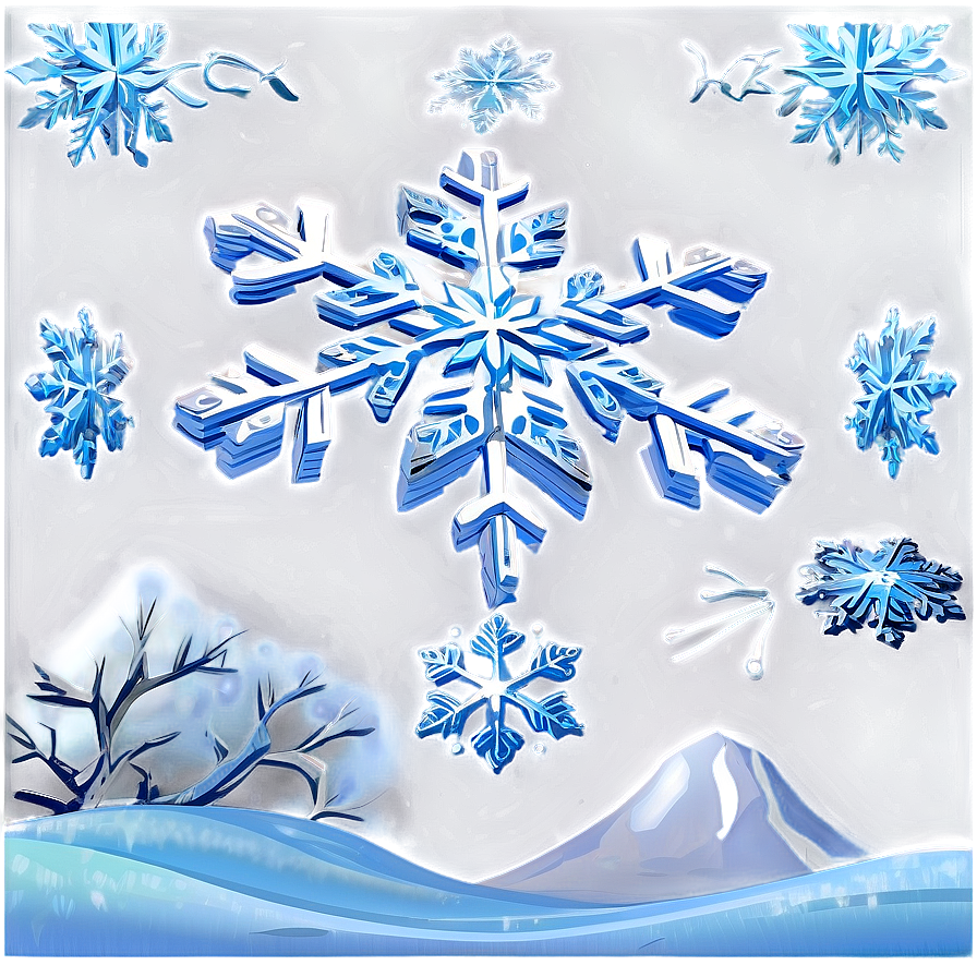 Snowflake Serenity Scene Png Sky59 PNG Image