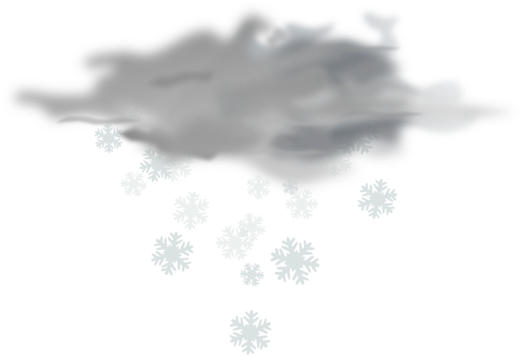 Snowflakes Falling From Cloud PNG Image