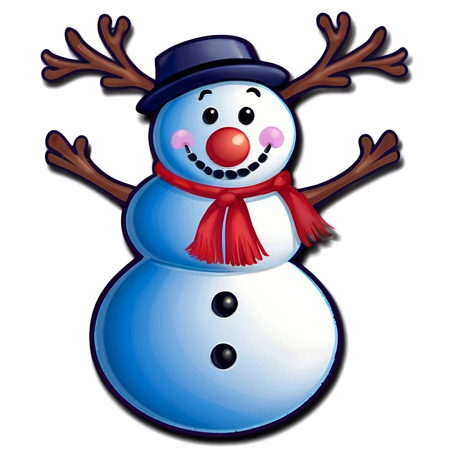 Snowman And Reindeer Friends Png Jvn41 PNG Image