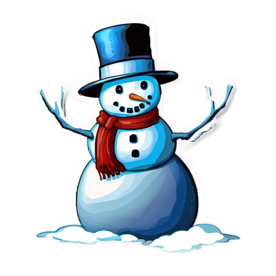 Snowman In Forest Setting Png Xcq PNG Image