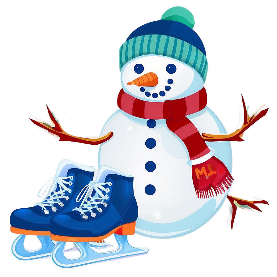 Snowman With Ice Skates Png 05032024 PNG Image