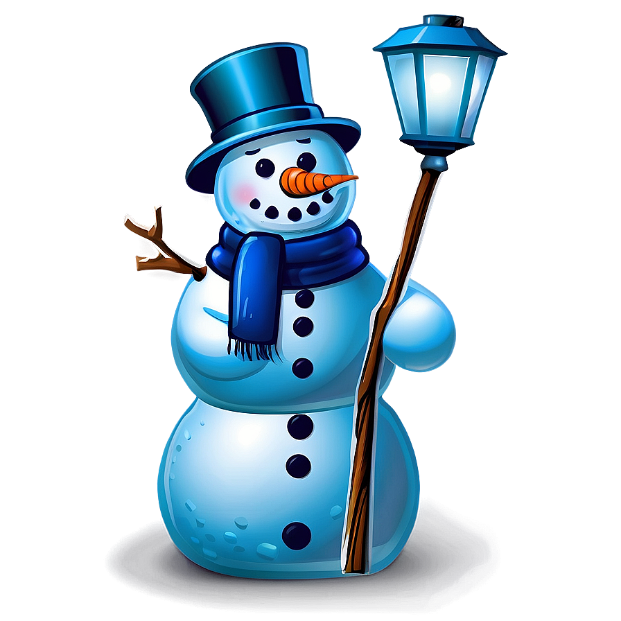 Snowman With Lantern Png Cku58 PNG Image