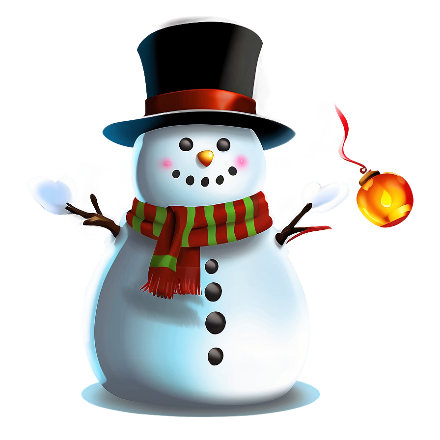 Snowman With Lantern Png Uqc PNG Image