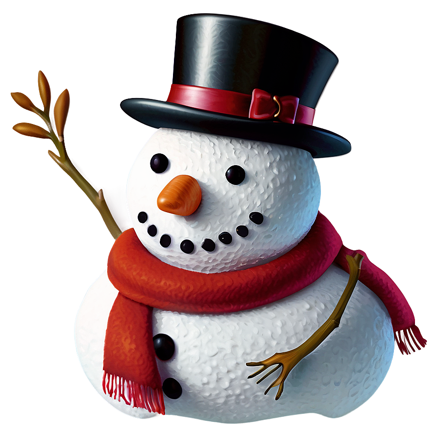 Snowman With Scarf Png 05032024 PNG Image