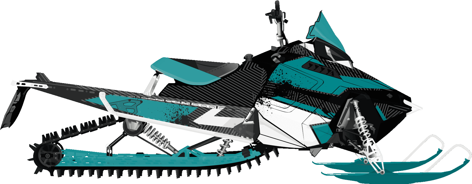 Snowmobile Vector Illustration PNG Image