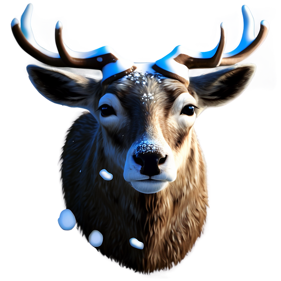 Snowy Caribou Portrait Png 95 PNG Image