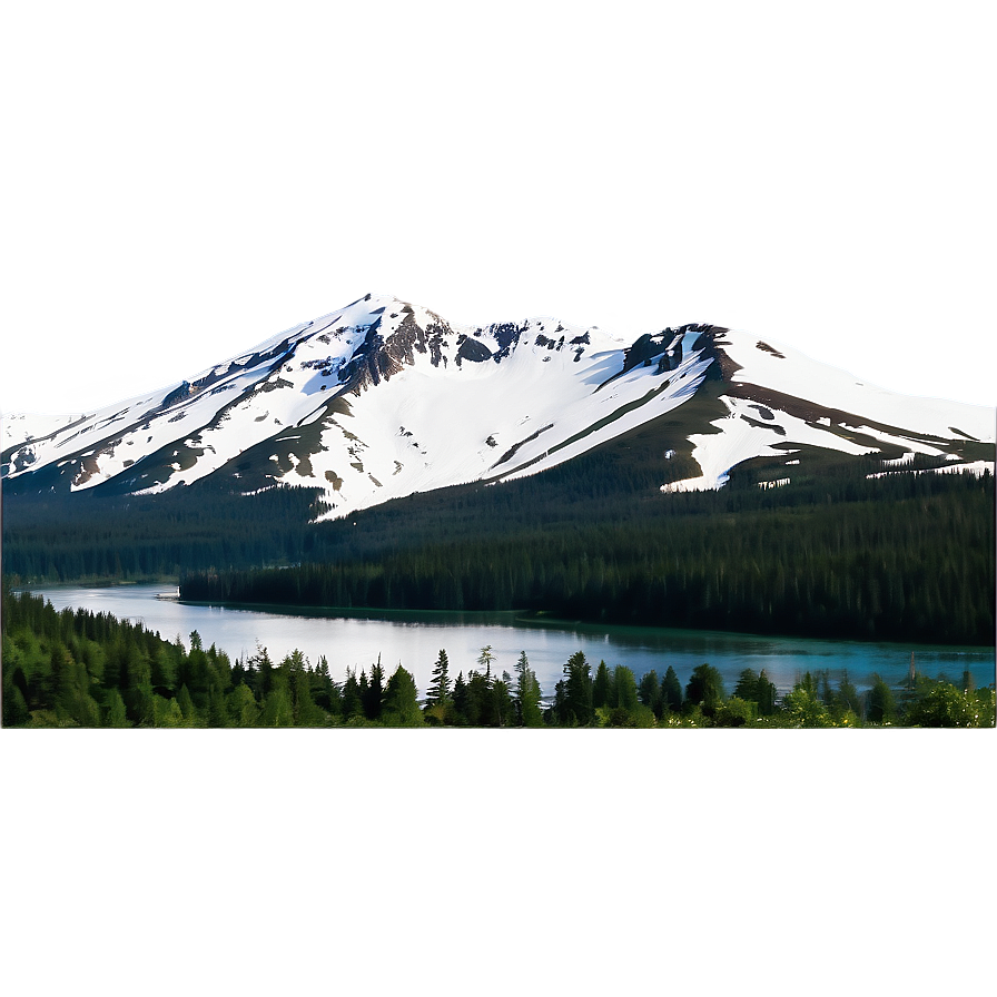 Snowy Cascade Mountains Png Rhq52 PNG Image