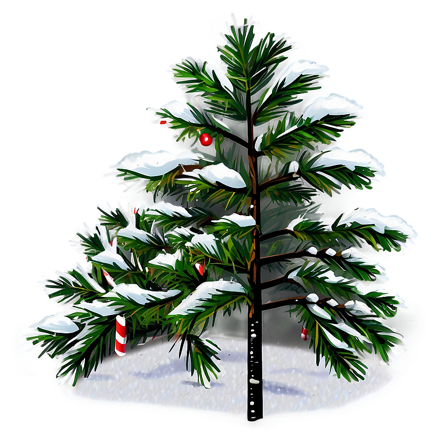 Snowy Cedar Tree Png Iqg20 PNG Image