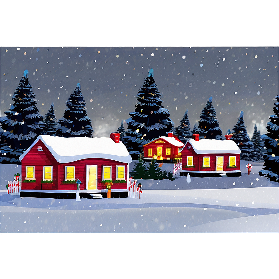 Snowy Christmas Village Png 65 PNG Image