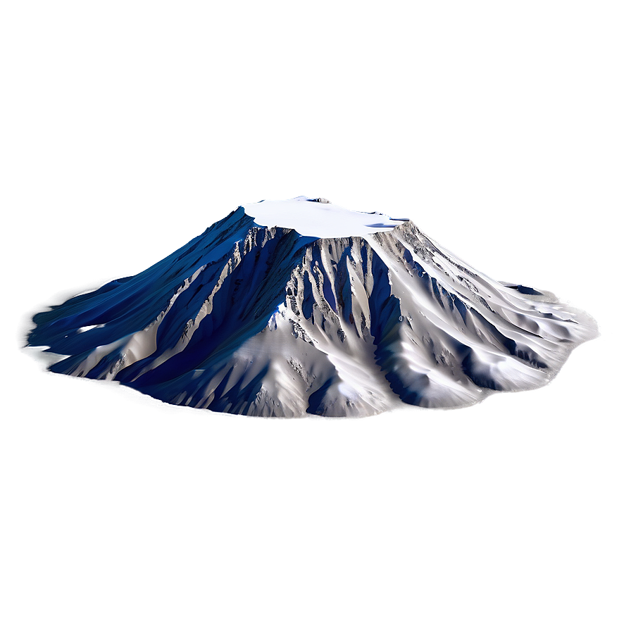 Snowy Crater Mountain Top Png Wus PNG Image