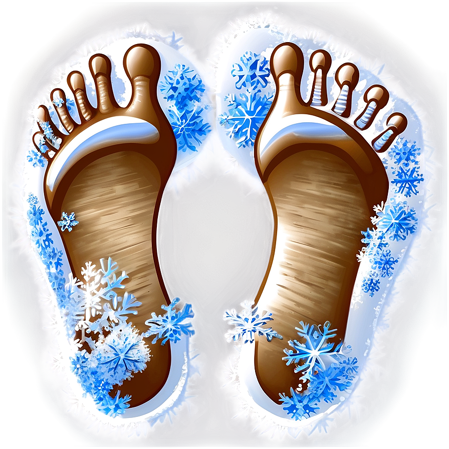 Snowy December Footprints Png Gfv PNG Image