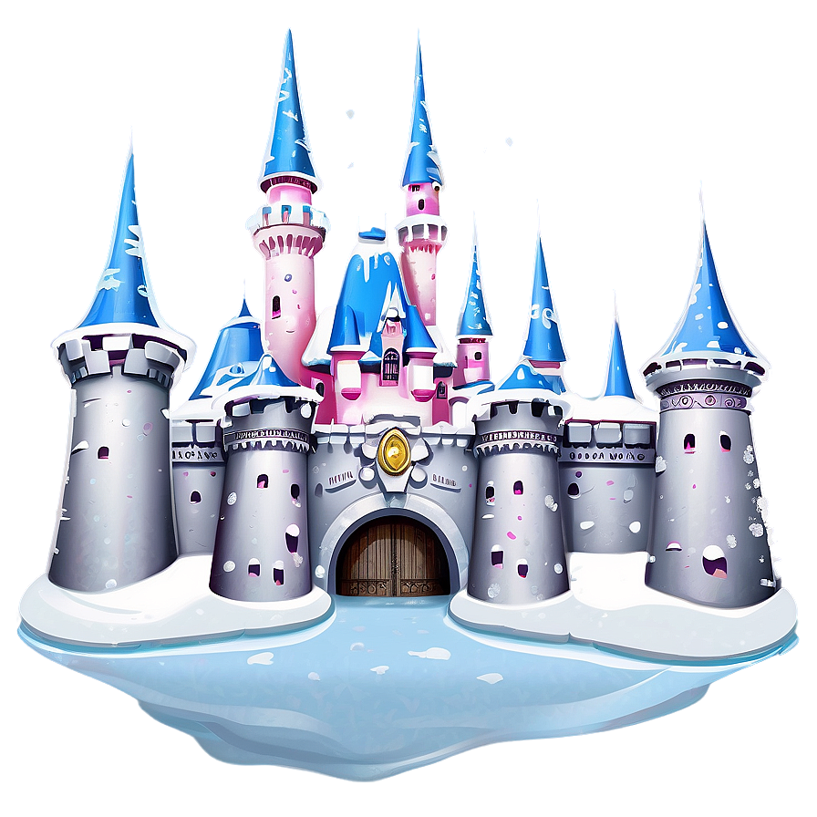 Snowy Disney Castle Winter Png Oqj11 PNG Image